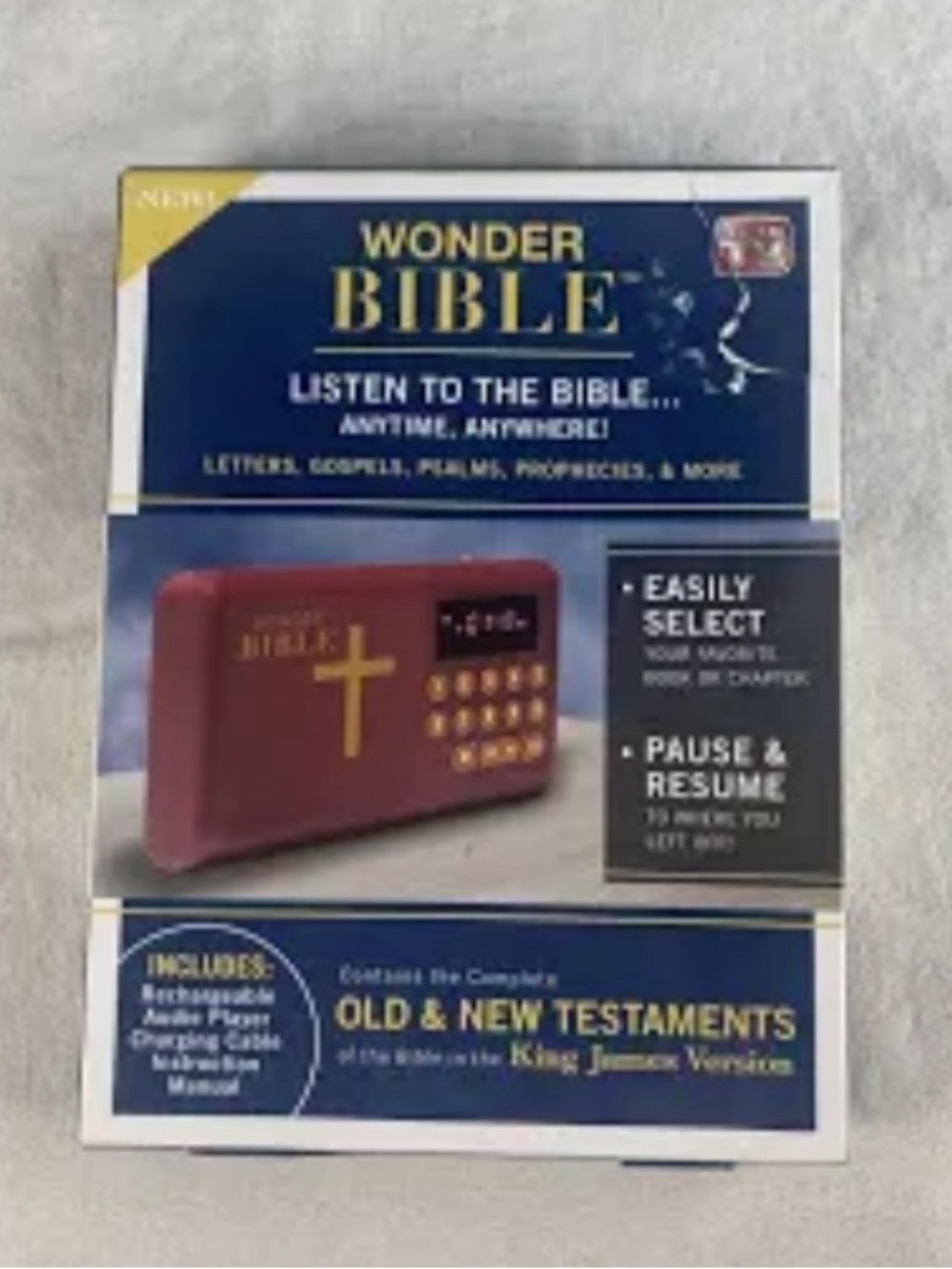 Wonder Bible Listen to Old/New Testament Portable Audio Player